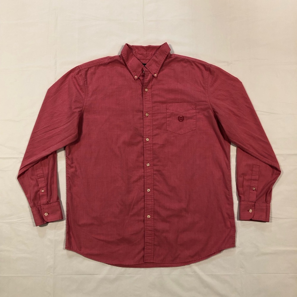 Chaps Men’s Long Sleeve Collared Button-Down English Rose Shirt size XL